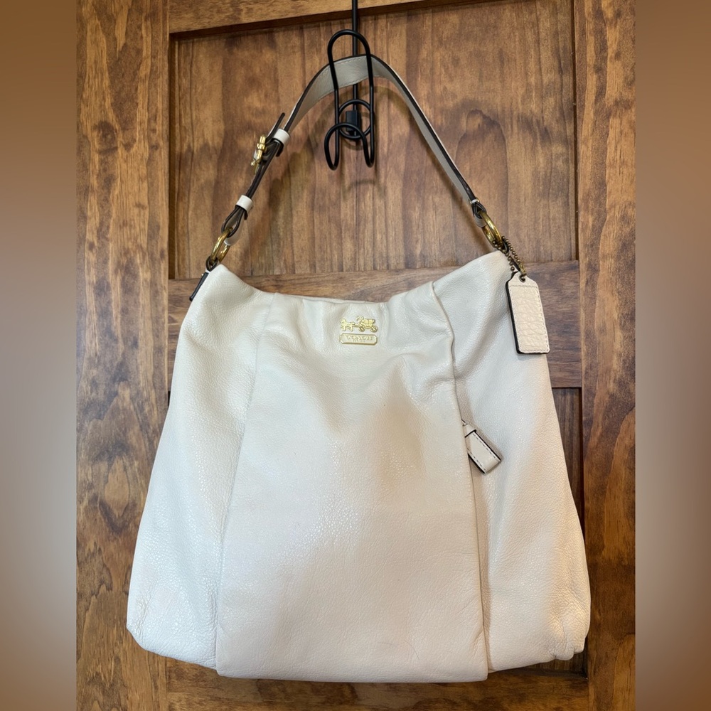 Coach Ivory Leather Hobo Bag